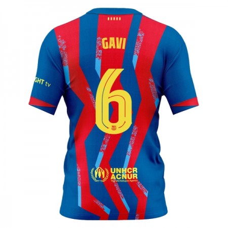 Jalkapallo Peliasut FC Barcelona Gavi 6 Neljäs Pelipaita 2025-26 Lyhythihainen